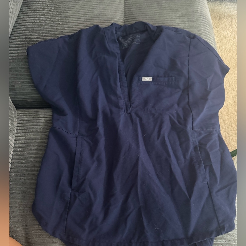 Figs Blue Scrub Top - Medium